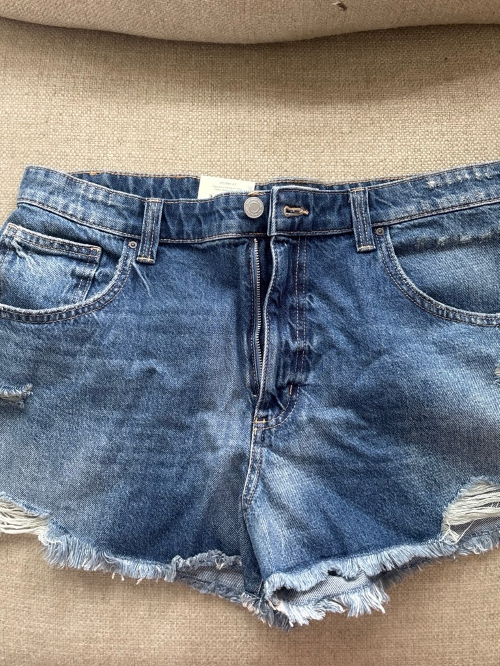 Cotton On Distressed Blue Denim Cutoff Shorts